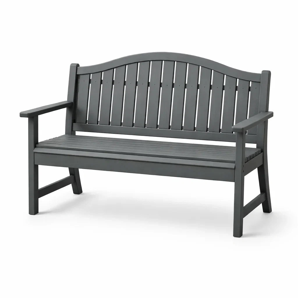 Panchina da Giardino in Plastica Grigia 120 cm per 60 cm per 90 cm